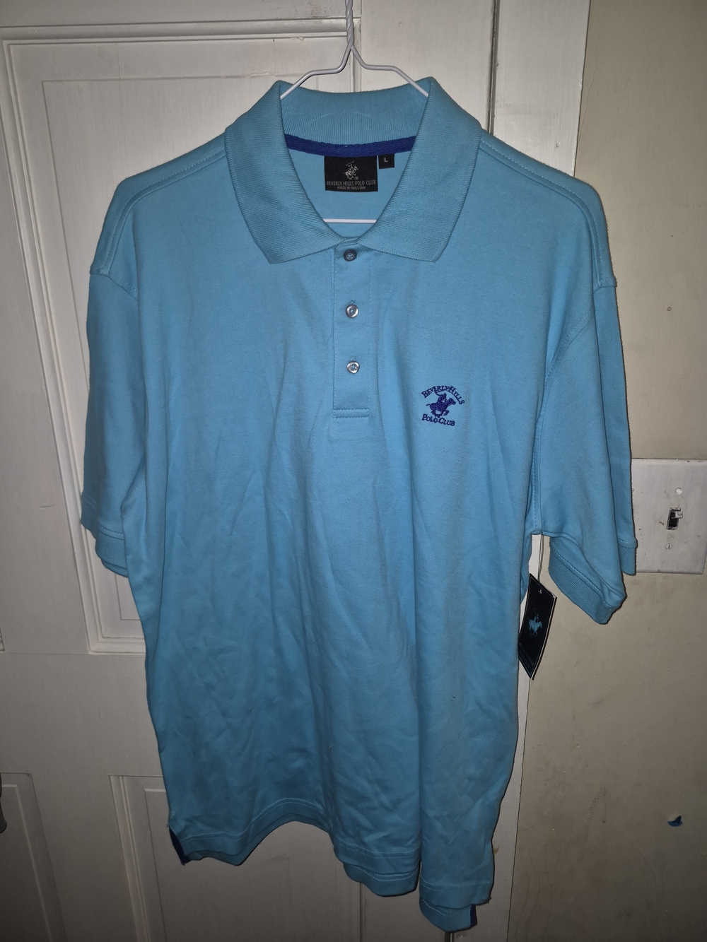 Beverly Hill Polo Men's Aqua Polo Shirt - Classic Short Sleeve